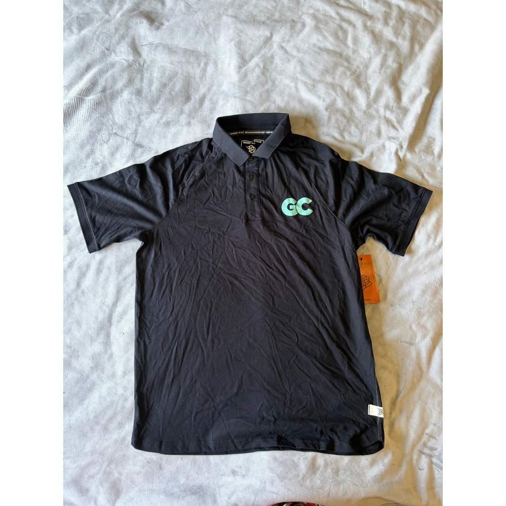 Branded Bills GC Performance Polo Shirt Mens Medium Black Short Sleeve NWT